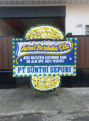 Papan Bunga Duka di Rumoin